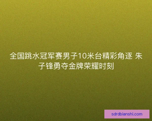全国跳水冠军赛男子10米台精彩角逐 朱子锋勇夺金牌荣耀时刻